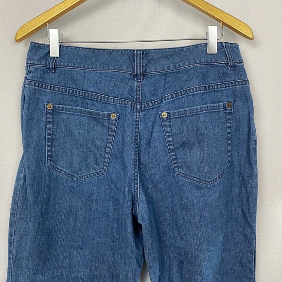 Pendleton Crop Jeans Womens 10 Cuffed Contrast Paisley Trim Preppy Retro 32x20 - Picture 4 of 14